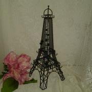 Black wire Paris Eiffel Tower jewelry display, craft show display, store fixture, organizer, home decor. FREE SHIPPING 