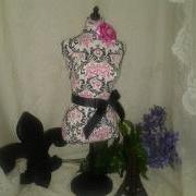 Boutique Dress form designs jewelry display, Pink and black 19&quot; torso great for store front display or home decor. Sale