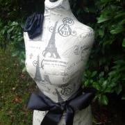 Paris Boutique Dress form designs with stand. Life size torso great for store front, Eiffel Tower home decor. 