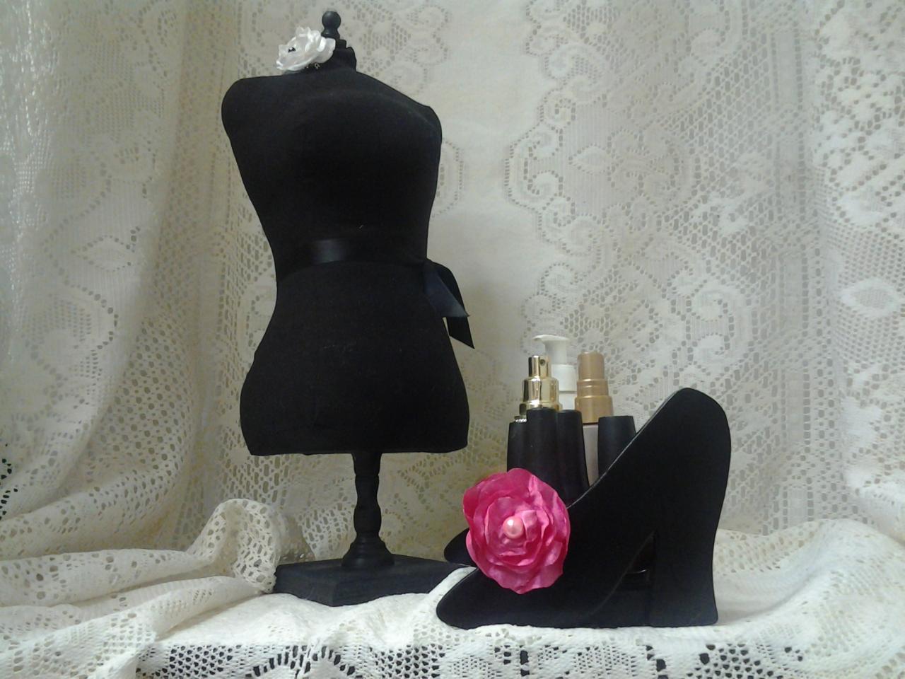 Boutique Shoe Organizer High Heels, Great On A Vanity To Hold Nail Polish, Perfume, Make Up Organizer, Earring Holder.