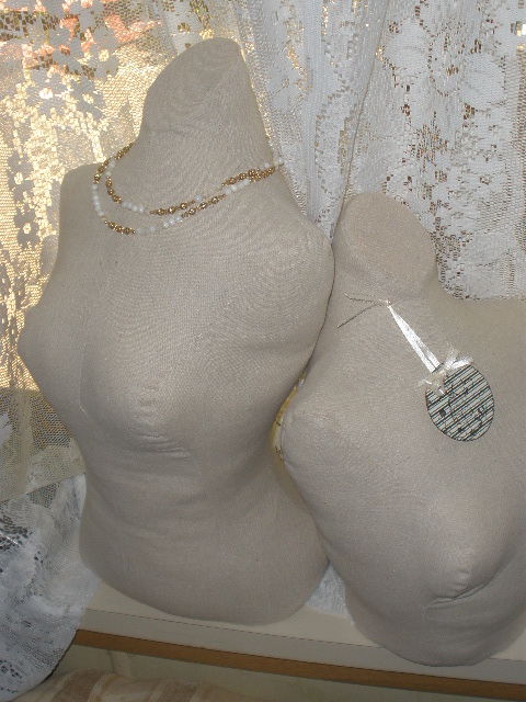 Boutique Dress Form, Bust To The Waist Set. Life Size Torso Great For Store Front Or Home Decor. Paris Linen Bust Forms.