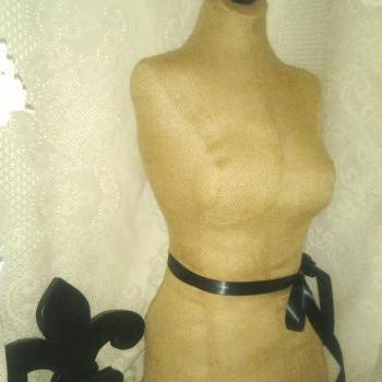 Boutique Dress form designs with stand. Life size torso great for store front or home decor. Neutral Burlap.